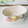 Handmade Woven Cotton Storage Basket Sharpless Cotton Rope Environmentally Friendly Desktop Organizer Star Pattern Soft Texture