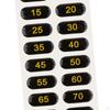 Weight Stack Labels Stickers Black Background Number Tags for Gym Sporting
