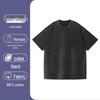 T-shirt Lavata Retrò Fiocco di Neve 230g, Stile Europeo e Americano, Puro Cotone, Vestibilità Larga Girocollo Pullover, T-shirt Uomo Pesante.