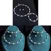 Artificial Pearl Jewelry Set With Cz Diamonds For Elegant Women Spring Collection
