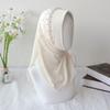 Solid Color Hijab Scarf Quick Drying Head Wraps Simple Beads Hijab  Summer