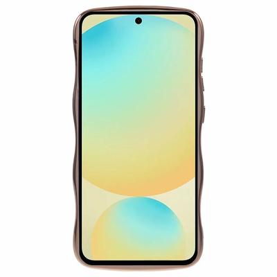 For Samsung Galaxy S25 Case Love Hearts TPU Phone Cover Curly Wave Frame Large Window