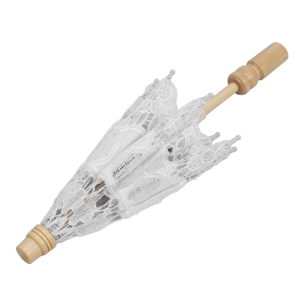 Lace Wedding Umbrella Wedding Bridal Lace Umbrella Decorative DIY Umbrella Photography Prop for Party Camping