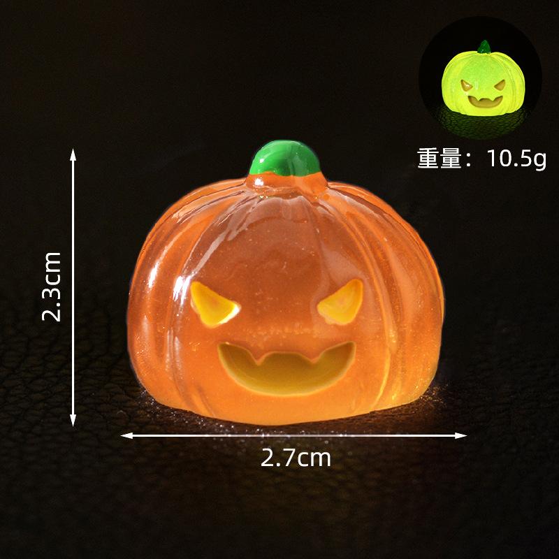 New Halloween luminous pumpkin lamp micro-landscape gardening landscaping accessories, creative car luminous ornaments