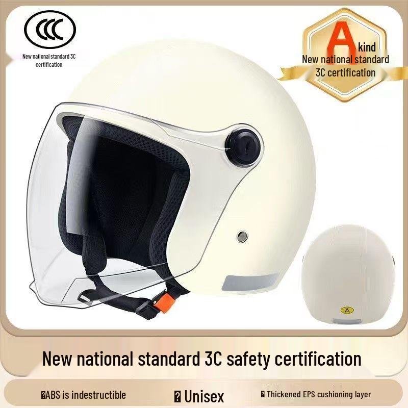 3C Certified Unisex Electric Vehicle Helmet for Autumn/Winter Warmth and Protection