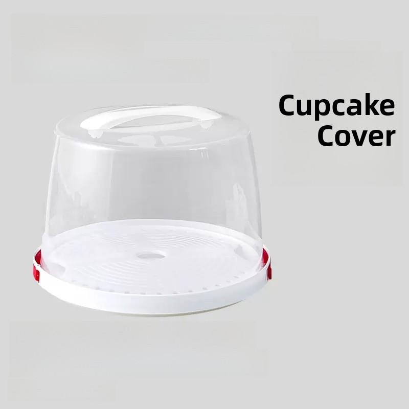 Portable Double Layer 8 Inch Cake Box Transparent Birthday Packaging Paper Cup Box Home Use Bakery DIY Pastry Packaging Box