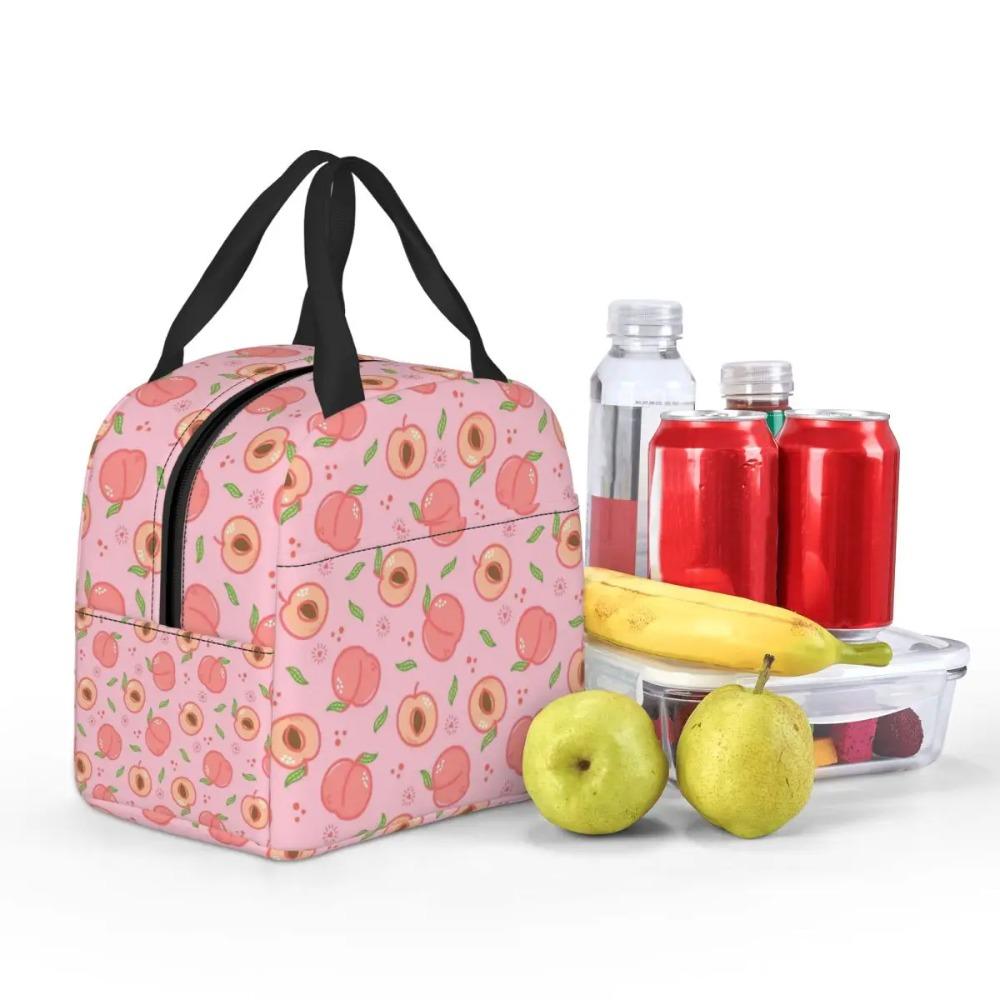 Cartoon Fruit Watermelon Cherry And Pineapples Insulated Lunch Bag Cooler Thermal Food Box Tote Portable Lunch Boxes Container