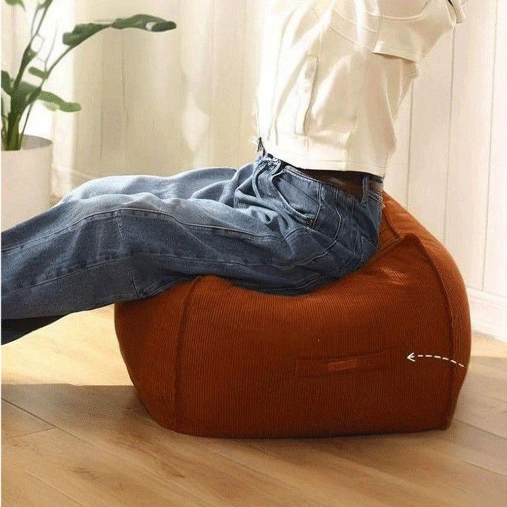 Soft Seat Cushion Cover Large Capacity Unstuffed Footstool Japanese Style Storage Stool Home Decor