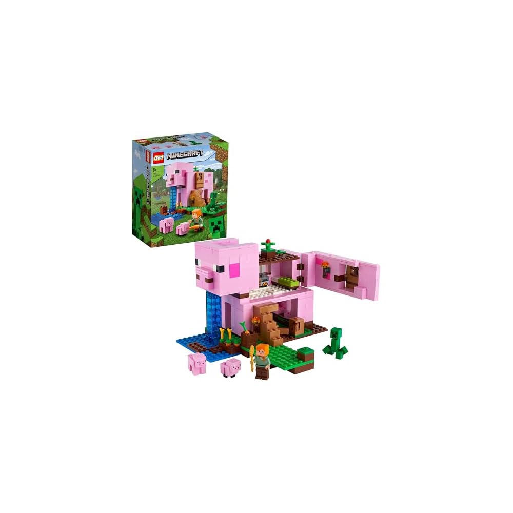 

LEGO Minecraft Pig House 21170 Building Blocks Toy for Kids Age 8 and Up