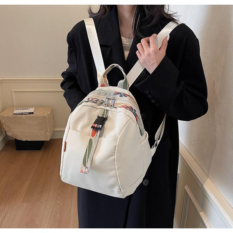 Nylon cloth backpack women's large-capacity leisure niche student schoolbag versatile lightweight travel backpack