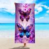 1pc Ultra Fine Fiber Butterfly Flower Printed Beach Towel, a Must-have Multifunctional Beach Towel for Sports and Swimming