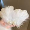 Headwear White Swan Hairpin Pearl Ballet Pearl Barrettes Fashion Feather Hair Clips  Girls