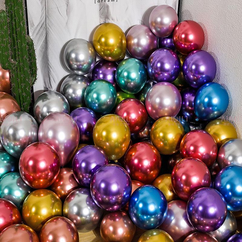 10" Metal Latex Balloon for Birthday & Wedding Decorations, 1.8g, Single Piece Delivery