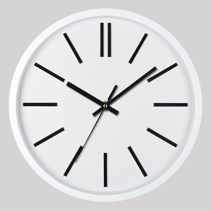 12 Inch 30CM Silent Wall Clock, Creative and Fashionable, Three-dimensional Digital Minimalist Clock for Home Living Room