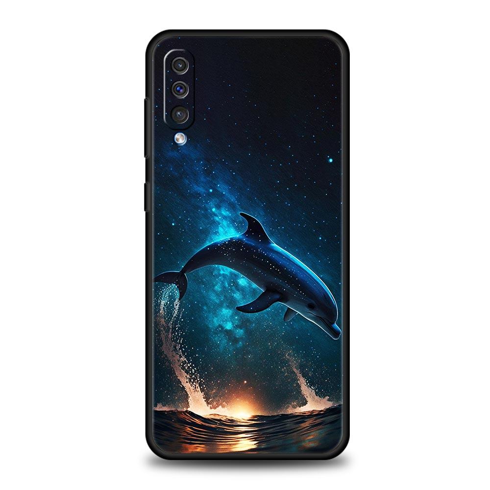 Ocean Animal Dolphin Phone Case for Samsung Galaxy A52 5G A12 A70 A50 A40 A20s A30 A10s A20e A10 A22 A72 A32 A02 A42 A04S Cover