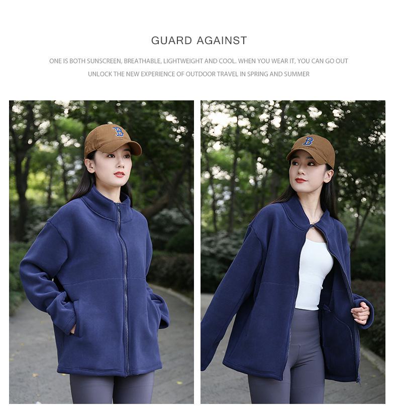 Women's Sherpa Fleece Cardigan Jacket - 2024 Spring/Autumn Collection, Thickened Inner Layer