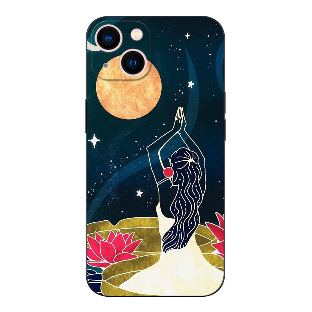 Black Tpu Case For Xiaomi mi 11i 5G Redmi Note 11 11S Pro PLUS 4G 5G Cover The Whimsy of the Moon