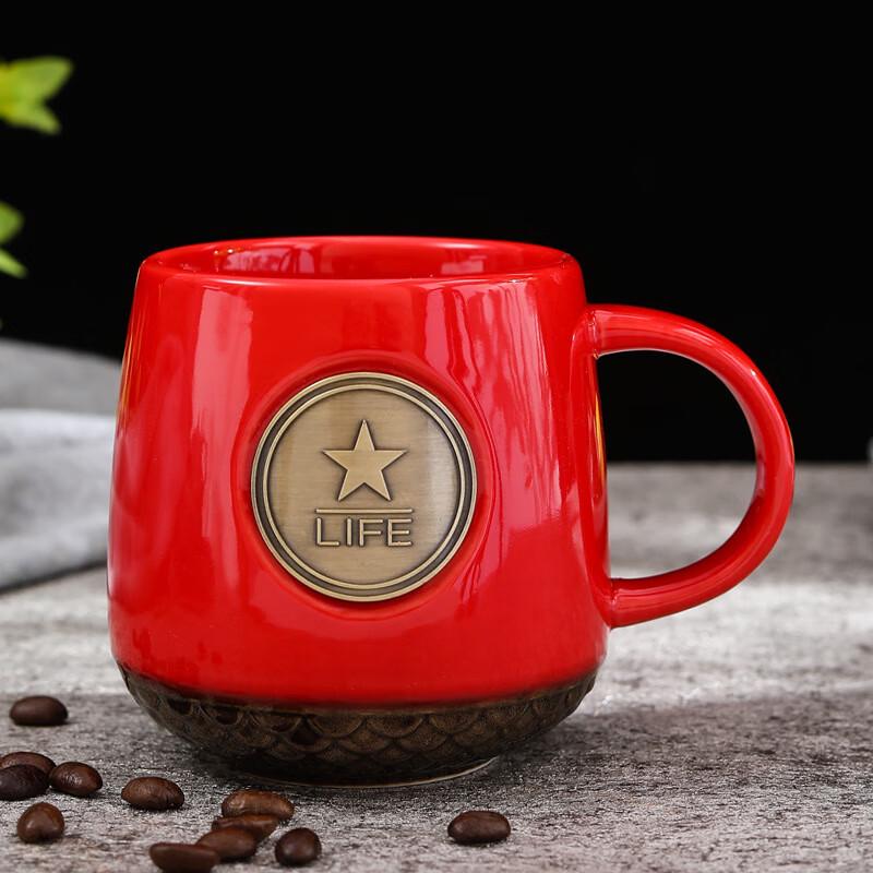 Classic Bronze Badge Ceramic Office Mug
