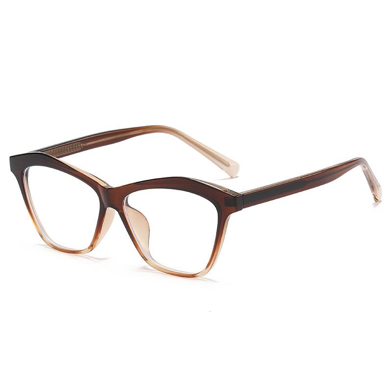 35021 Fashion Square Ferrule Legs Tr90 Glasses Frame 2023 New Anti-Blue Flat Glasses Unisex
