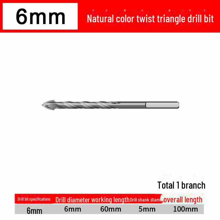 4-Edge Cross Tile & Glass Drill Bit Set for Ceramics