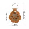 Pet Hair Keepsake Keychain with Paw Print Pendant for Dog and Cat Hair
