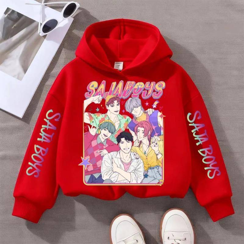 Spring And Autumn KPop Demon Hunters Women's Hoodie Anime Character Printed Street Wear Kids Fashion Hoodie Sweatshirt