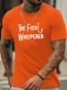The Fish Whisperer Print Mens Crew Neck T Shirt Fishing Hook Text Graphic Short Sleeve Casual Cotton Fisherman Street Tees