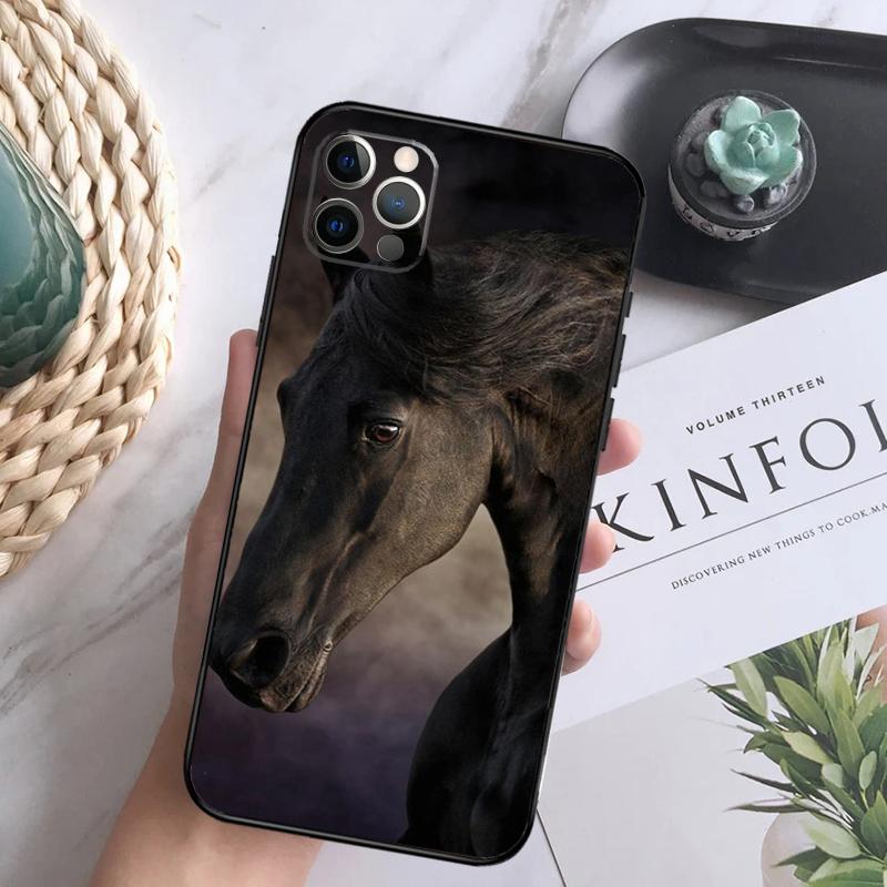 Horse Animal Case For iPhone 15 11 12 13 14 Pro Max XS XR X 7 8 Plus 12 13 Mini 16 Pro Max Soft Cover