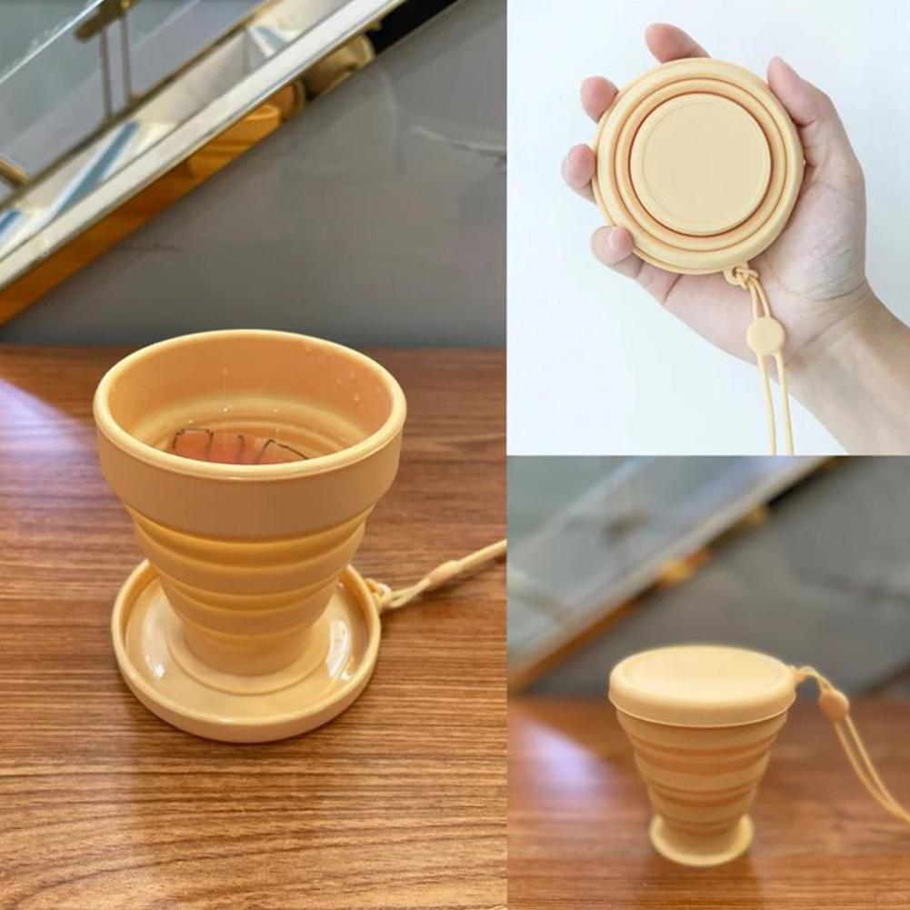 Collapsible Silicone Drinking Cup Portable Foldable Water Mug For Camping Hiking Outdoor Travel Space Saving Accessory