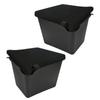 2 Pcs Rear Trunk Organizer Side Storage Packets Bins with Lid Additional Storage Box Tray Replacement for Tesla Model Y