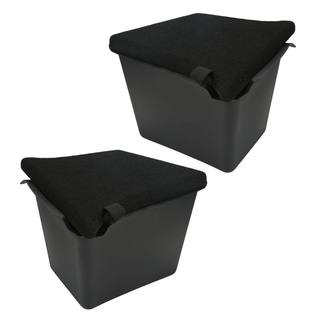 2 Pcs Rear Trunk Organizer Side Storage Packets Bins with Lid Additional Storage Box Tray Replacement for Tesla Model Y