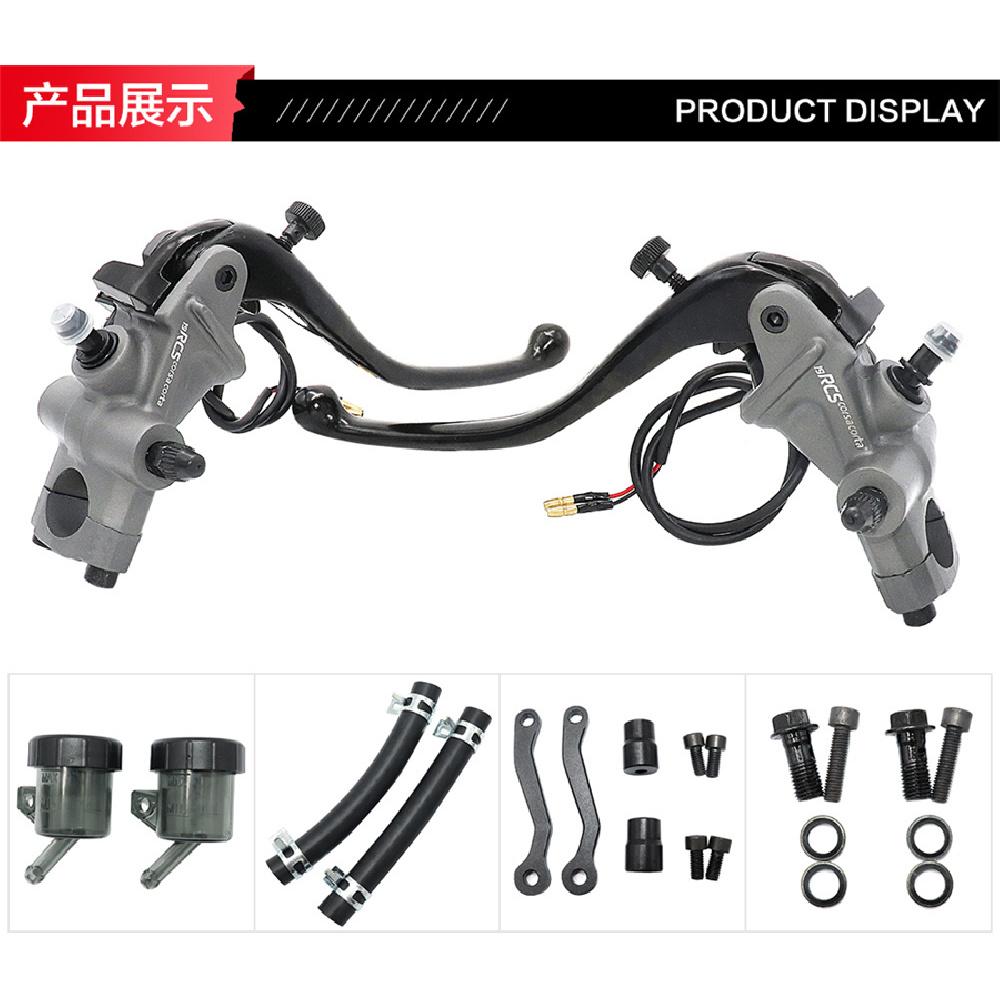 Pair CNC 19 RCS Motorcycle Brake Master Cylinder Cable clutch Radial Brake Pump 22mm Universal