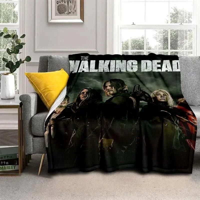 Daryl Dixon Walking Dead Movie Flannel Blanket,Warm and Soft Blanket  For Couch Sofa Office Home Travel Camping Birthday Gift