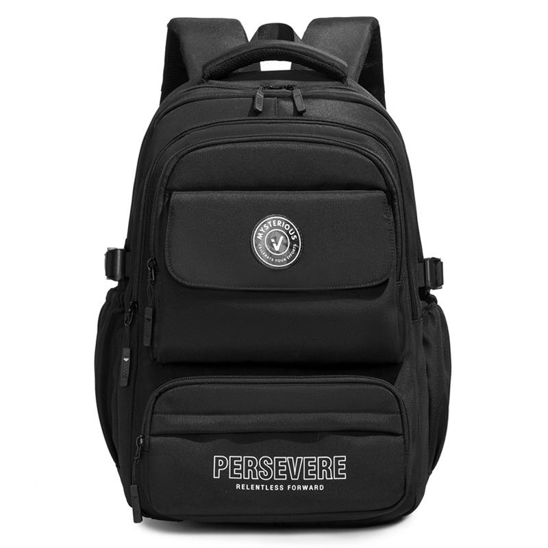 

Рюкзак для ученика средней школы, мужской рюкзак большой вместимости, дорожный рюкзак чёрный