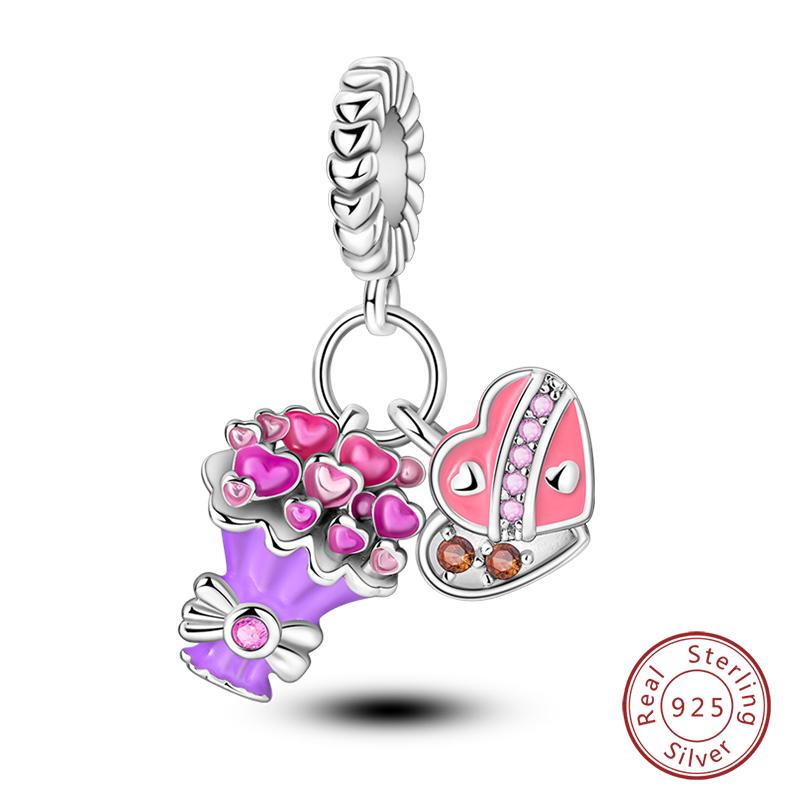 100% Copper Moon Mermaid Turtle Coral Shell Hummingbird Charms Beads Fit Qikaola Bracelets Exquisite Diy Jewelry