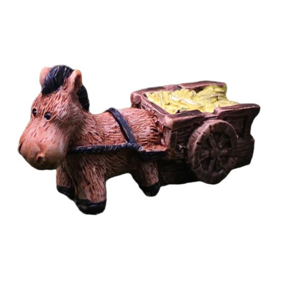 

Статуэтка в виде ослиной тележки, устойчивая к погодным условиям, статуэтка в виде ослиной тележки, небольшое украшение для сада, скульптура, орнамент из смолы цвет старого дерева