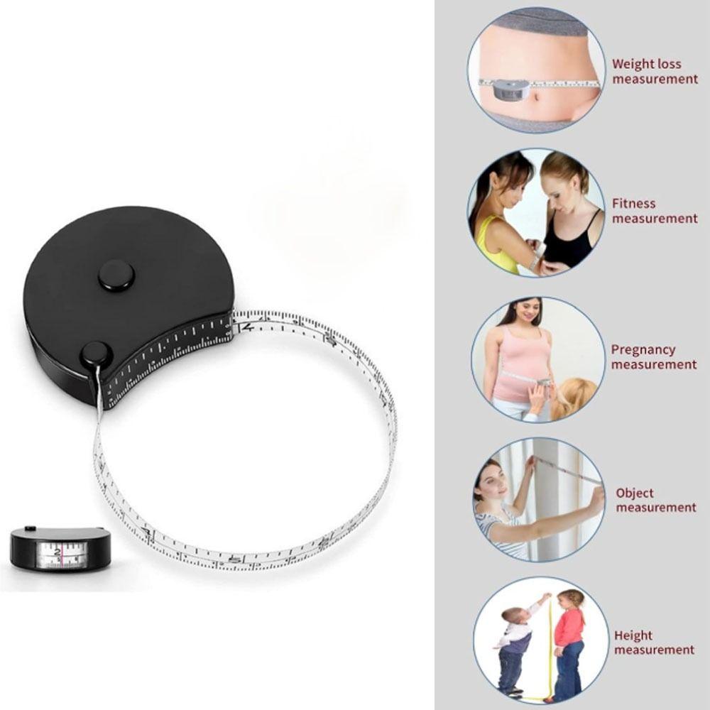 Retractable Window Reading Soft Tape Measure with Locking Pin Measurement Sewing Ruler