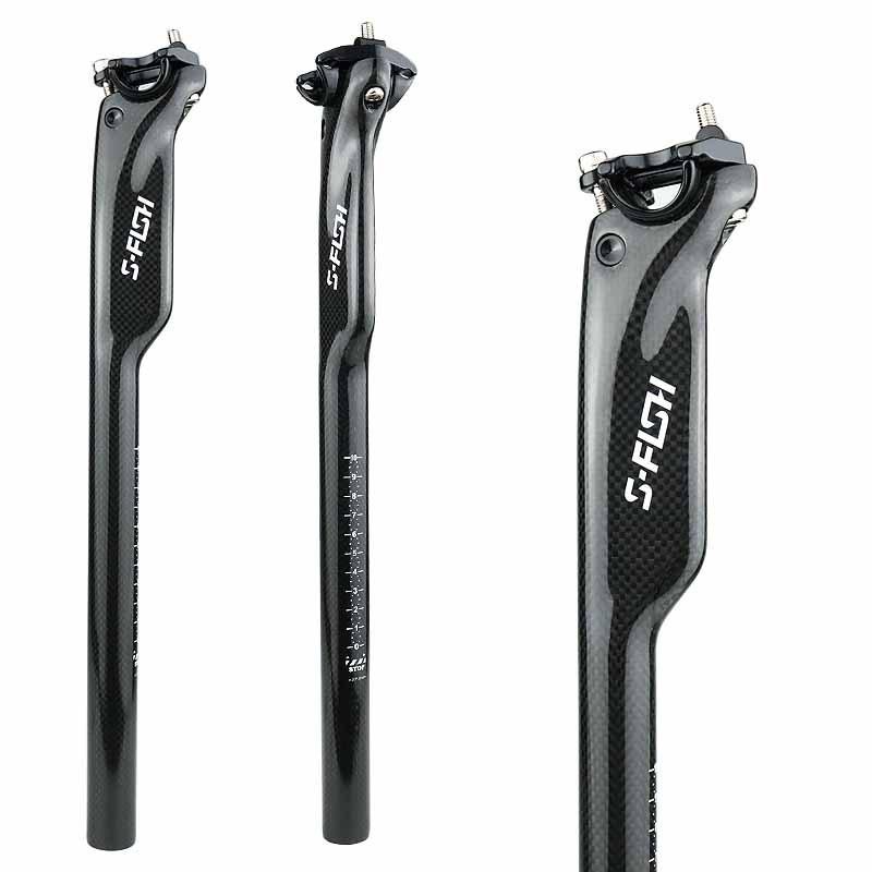 Carbon Fiber Aero Bicycle Seatpost With 20 Rearward Offset 3K Weave Mountain Road Bikes