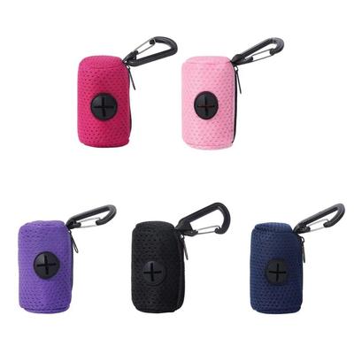Dispenser Sacchetti Igienici per Cani in Rete Portatile da Appendere con Fibbia Portasacchetti Rifiuti Cani Dispenser Colorati per Animali Domestici per Passeggiate