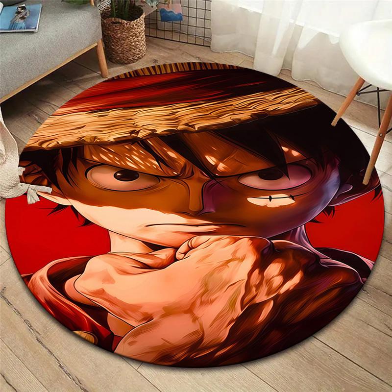 Luffy D Round Area Rug Carpet Rug For Living Room Bedroom Sofa Playroom Decor Nonslip Floor Mat