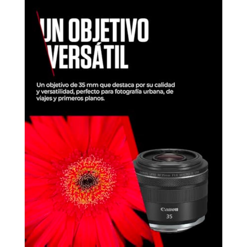 Canon RF3518MISSTM Single Focus Wide Angle Lens RF35mm F1.8 Macro IS STM EOSR Compatible