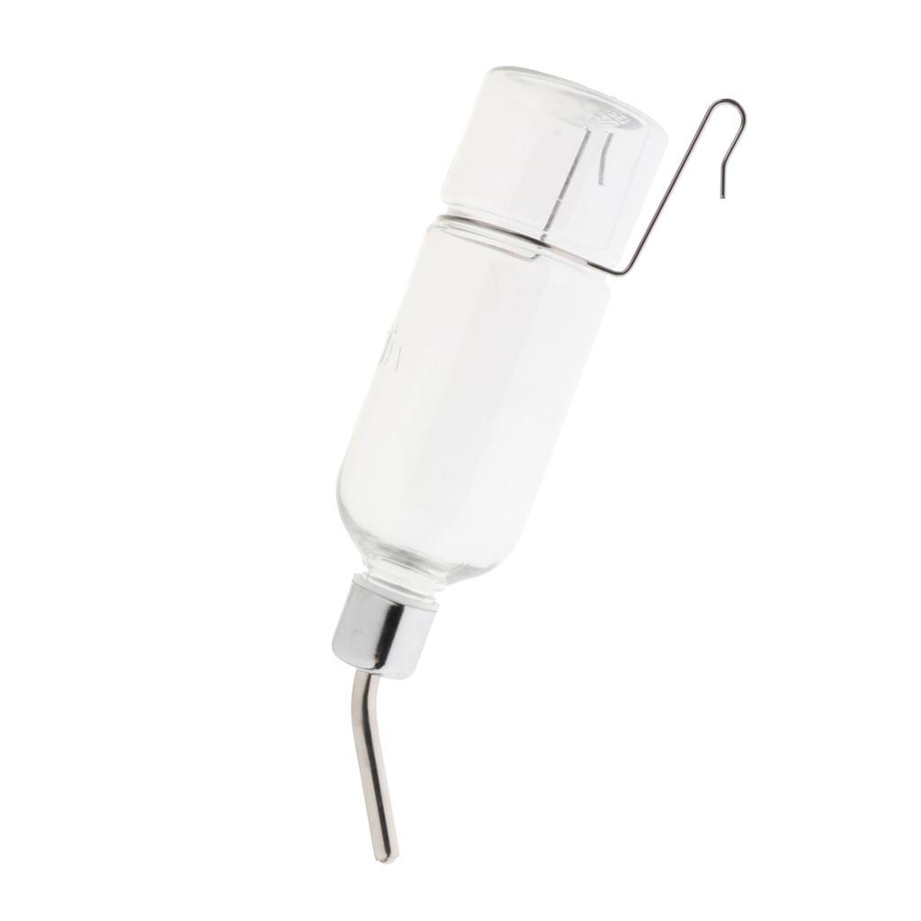 Bird Cage Water Bottle Drinker with Clips Waterer for Finch ,