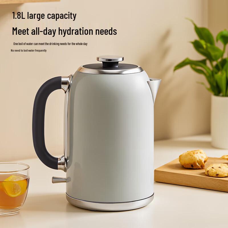 Desmond 1.8L French Retro Stainless Steel Electric Kettle