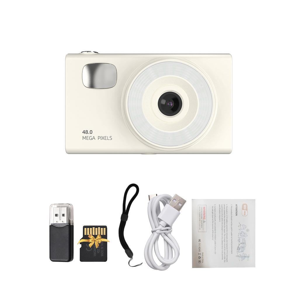 1080P Digital Camera Digital Video Camera 48MP 2.8 Inch IPS Screen Auto Focus 16X Zoom Built in LED Fill Light Battery