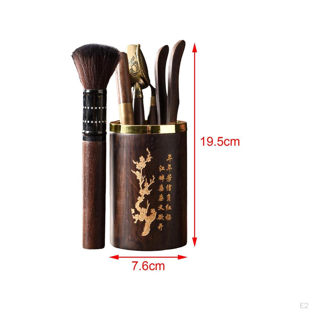 6 Piece Japanese Tea Set Teaware Accessories Wooden Household Cylinder Making
