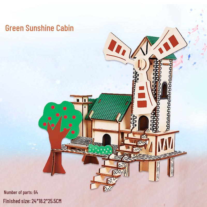 3D Wooden Puzzle Model Kit for Kids and Adults - Educational Brain Toy and Gift