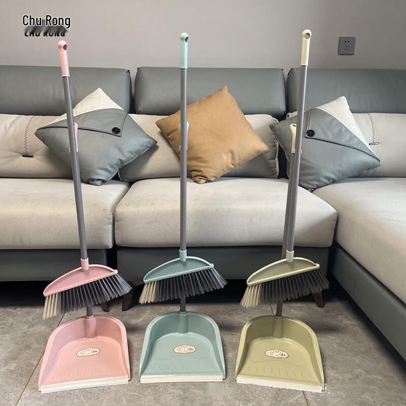 Churong Soft Bristle Broom and Dustpan Set