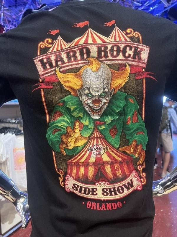 Universal Studios Hard Rock Cafe Орландо Хэллоуин 2025 Футболка с клоуном Новая с бирками Унисекс S
