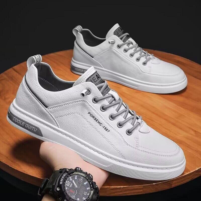 

Men s shoes summer little white shoes 2025 breathable new trend Korean version thick baseplate shoes versatile student sports and leisure shoes 39
