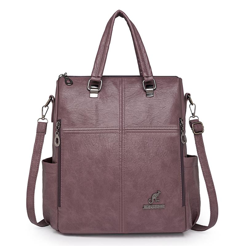 Damski plecak vintage wielofunkcyjny skórzany PU torba na ramię dużej pojemności ręczna torba crossbody do codziennych dojazdów do pracy i weekendowych wyjść